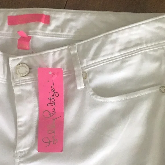 NWT LILLY PULITZER “WORTH” LOW RISE WHITE SKINNY JEANS - Picture 9 of 9